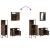 Set mobilier de baie, 3 piese, stejar fumuriu, lemn prelucrat GartenMobel Dekor