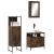 Set mobilier de baie, 3 piese, stejar fumuriu, lemn prelucrat GartenMobel Dekor