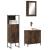 Set mobilier de baie, 3 piese, stejar fumuriu, lemn prelucrat GartenMobel Dekor