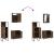 Set mobilier de baie, 3 piese, stejar fumuriu, lemn prelucrat GartenMobel Dekor