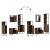 Set mobilier de baie, 4 piese, stejar fumuriu, lemn prelucrat GartenMobel Dekor