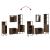 Set mobilier de baie, 4 piese, stejar fumuriu, lemn prelucrat GartenMobel Dekor