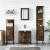 Set mobilier de baie, 4 piese, stejar fumuriu, lemn prelucrat GartenMobel Dekor
