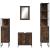 Set mobilier de baie, 4 piese, stejar fumuriu, lemn prelucrat GartenMobel Dekor
