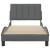 Cadru de pat fără saltea, gri închis, 80x200 cm, textil GartenMobel Dekor