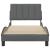 Cadru de pat fără saltea, gri închis, 90x200 cm, textil GartenMobel Dekor