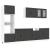 Set dulap de bucătărie 7 piese „Kalmar” lemn negru prelucrat GartenMobel Dekor