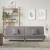 Canapea extensibilă, gri taupe, material textil GartenMobel Dekor