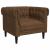 Fotoliu Chesterfield, maro, material textil GartenMobel Dekor