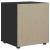 Noptiera "VISNES" Negru 45x40x50 cm Lemn prelucrat GartenMobel Dekor