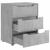 Bufetă „VISNES” Gri beton 60x40x73 cm Lemn prelucrat GartenMobel Dekor