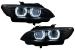 Faruri Xenon Angel Eyes BMW Seria 3 E92 E93 (2006-2010) 3D Negru Performance AutoTuning
