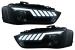 Faruri LED DRL Audi A4 B8.5 Facelift (2012-2015) Negru Semnal Dinamic Performance AutoTuning