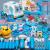 Set trusa de doctor pentru copii, 73 de piese, stetoscop, injectie, ambulanta, lumini, sunete, albastru MultiMark GlobalProd