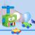 Jucarie interactiva lansator baloane, 12 baloane, 4 figurine, multicolor MultiMark GlobalProd