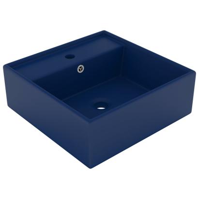 Chiuvetă lux preaplin albastru mat 41x41cm ceramică pătrat GartenMobel Dekor