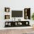 Set dulap TV, 5 piese, negru, lemn prelucrat GartenMobel Dekor