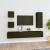 Set dulap TV, 5 piese, negru, lemn prelucrat GartenMobel Dekor