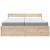 Pat cu sertare și saltea, 200x200 cm, lemn masiv pin GartenMobel Dekor