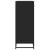 Pantofar, negru, 75x38x97,5 cm, lemn prelucrat/metal GartenMobel Dekor