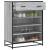 Pantofar, sonoma gri, 75x38x97,5 cm, lemn prelucrat/metal GartenMobel Dekor
