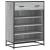 Pantofar, sonoma gri, 75x38x97,5 cm, lemn prelucrat/metal GartenMobel Dekor