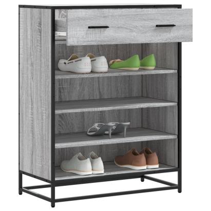 Pantofar, sonoma gri, 75x38x97,5 cm, lemn prelucrat/metal GartenMobel Dekor