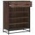 Pantofar, stejar maro, 75x38x97,5 cm, lemn prelucrat/metal GartenMobel Dekor