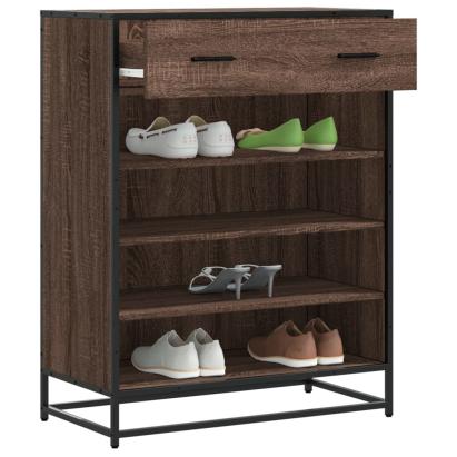 Pantofar, stejar maro, 75x38x97,5 cm, lemn prelucrat/metal GartenMobel Dekor