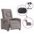 Fotoliu rabatabil electric, gri taupe, material textil GartenMobel Dekor