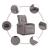 Fotoliu electric rabatabil cu ridicare, gri taupe, textil GartenMobel Dekor
