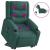 Fotoliu electric masaj rabatabil / ridicare verde închis textil GartenMobel Dekor