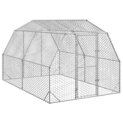 Pui de găină 2,5x4x2,25 m Oțel galvanizat GartenMobel Dekor