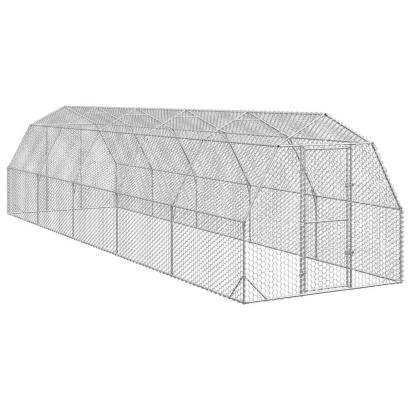 Pui de găină 2,5x10x2,25 m Oțel galvanizat GartenMobel Dekor