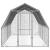 Pui de găină cu acoperiș 2,5x4x2,25 m oțel galvanizat GartenMobel Dekor
