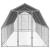 Pui de găină cu acoperiș 2,5x6x2,25 m oțel galvanizat GartenMobel Dekor