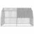 Pui de găină cu acoperiș 2,5x4x2,25 m oțel galvanizat GartenMobel Dekor