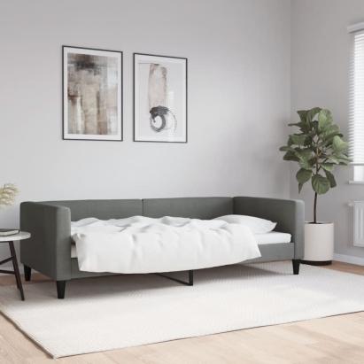Pat de zi, gri închis, 90x200 cm, material textil GartenMobel Dekor