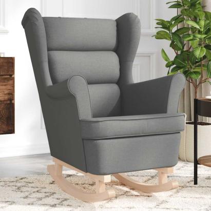 Scaun balansoar, gri închis, 74x90x102 cm, material textil GartenMobel Dekor
