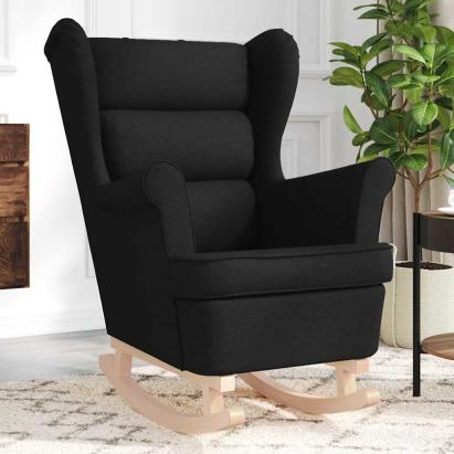 Scaun balansoar, negru, 74x90x102 cm, material textil GartenMobel Dekor