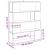 Bibliotecă/Separator cameră, lemn vechi, 100x24x124,5 cm GartenMobel Dekor