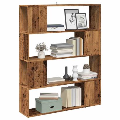Bibliotecă/Separator cameră, lemn vechi, 100x24x124,5 cm GartenMobel Dekor