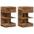 Noptiere, 2 buc., lemn vechi, 40x35x65 cm, lemn prelucrat GartenMobel Dekor
