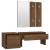 Set de mobilier pentru hol, stejar maro, lemn prelucrat GartenMobel Dekor