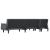 Canapea extensibilă în formă de L gri 271x140x70 cm catifea GartenMobel Dekor
