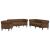 Set de canapele, 3 piese, maro, textil GartenMobel Dekor