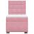 Pat box spring cu saltea, roz, 90x190 cm, catifea GartenMobel Dekor