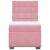 Pat box spring cu saltea, roz, 90x190 cm, catifea GartenMobel Dekor