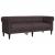 Canapea Chesterfield cu 3 locuri, maro închis, material textil GartenMobel Dekor