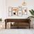 Canapea Chesterfield cu 3 locuri, maro, material textil GartenMobel Dekor